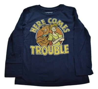 Jumping Beans Boys Scooby-Doo & Shaggy Here Comes Trouble Tee Shirt New 6-10 - Image 1 of 4