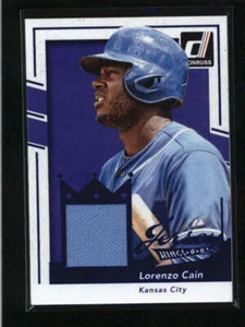 LORENZO CAIN 2016 DONRUSS JERSEY KINGS GAME USED WORN JERSEY AJ6902 - Picture 1 of 1