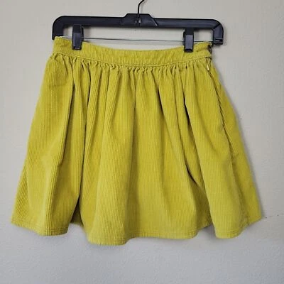 Minifalda plisada acanalada con cremallera lateral bolsillos verde lima BDG para mujer talla 0 Foto 1 de 4