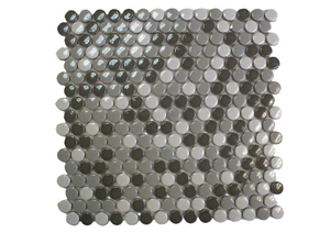 Penny Round Pixelation Mosaic Tile Backsplash Wall Floor 15 Pieces - 1.04ft² ea - Picture 1 of 4