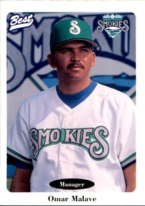 1996 Knoxville Smokies Best #1 Omar Malave Manager Baseball Card