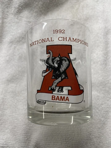 1992 Alabama National Champions BP Oil Collectible Glass Cover