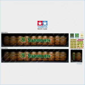 56319 Tamiya 1/14 Reefer Box Trailer Staropramen Beer Laminated Side Decals Set - Picture 1 of 3