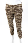 Nili Lotan Womens Cropped French Military Pants - Khaki Tiger Camo Size 6