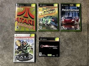 5 Original Microsoft Xbox Games-Halo, Atari, Juiced, Project Gotham, Mechassault - Picture 1 of 14