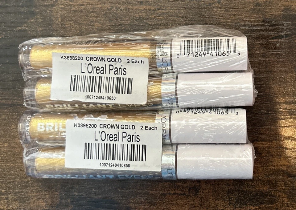 Sombra líquida L'OREAL OLHOS BRILHANTES 445 COROA OURO 0,10 OZ CADA • 4X - Imagem 1 de 2