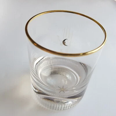 Crystal whiskey glass moon stars astrology symbolism 9cm tarot fortune telling - Image 1 of 4