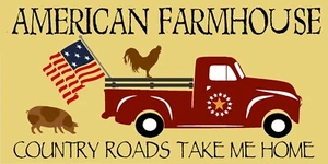 PLANTILLA REUTILIZABLE 8959 J 11"x20" - Plantillas rojas para camión AMERICAN FARMHOUSE - Imagen 1 de 1