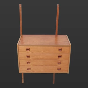Cajonera PS System Mid Century vintage danesa de teca - Imagen 1 de 14