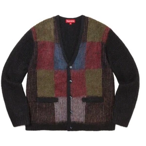 Supreme Brushed Grid Cardigan Black L - Picture 1 of 4