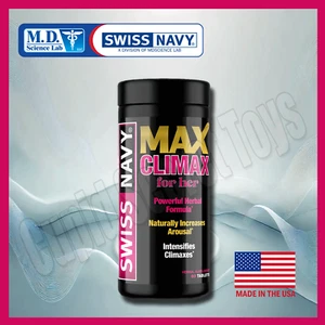 Swiss Navy Max Climax for Her 60 Tablets Female Libido Booster Herbal Supplement - Picture 1 of 5