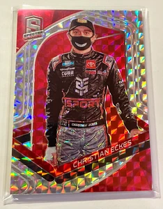 Christian Eckes neuwertig 2021 Panini Spectra Racing interstellar rot Prizm #37/49 - Bild 1 von 2