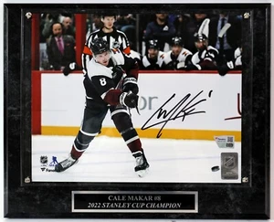 Cale Makar Autographed 8x10 Photo with Plaque Fanatics COA - Picture 1 of 4