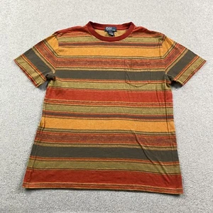 Polo Ralph Lauren Pocket Tee Shirt Boys Large 14-16 Multicolor Stripe Teen Youth - Picture 1 of 10