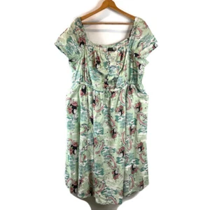 Abito donna midi skater Torrid taglia 4X verde studio Ghibli spirited away - Foto 1 di 16
