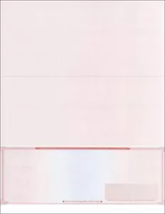 50 "High Security" Computer Check Paper - Check on Bottom - Red/Blue Mazed - Picture 1 of 6