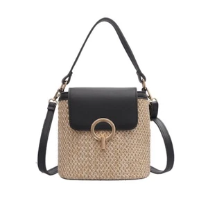 Small Straw Bucket Bags for Women Summer Crossbody Bags Lady Travel Purses6748 - Bild 1 von 8