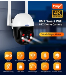 4K HD WIFI Wireless IP Camera Outdoor CCTV PTZ Smart Home Security IR Cam 5/8MP - Picture 1 of 19