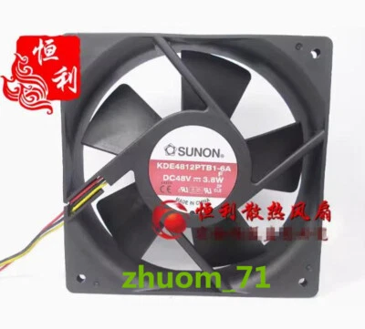 1PC SUNON KDE4812PTB1-6A 48V 3.8W 12CM 12025 inverter cooling fan - Image 1 of 2