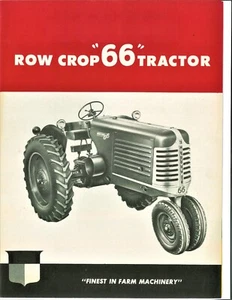 Oliver Row Crop "66" Tractor Pamphlet Flyer Sales Brochure Gas Wide Narrow - Picture 1 of 3