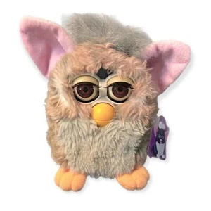 Vintage 1998 Wolf Furby Model 70-800 Tag Attached Gray Pink Brown Working  - Picture 1 of 12