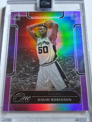 2023 Panini One and One David Robinson #189 PURPLE /25 Holo - Panini Sealed - Image 1 of 3