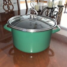 Chantal Cookware Green Enamel Over Steel 1 Gal Cook Pot w / Lid