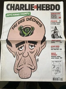 Charlie hebdo n°783 du 20/06/2007; Juppé donne l'exemple; tri des déchets - Foto 1 di 1