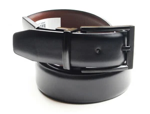 NEW MENS ALFANI REVERSIBLE BROWN BLACK SYNTHETIC STRETCH DRESS BELT L 38 40 - Foto 1 di 6