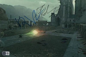 Daniel Radcliffe & Ralph Fiennes Signed Autograph Photo Harry Potter Beckett COA - Picture 1 of 4