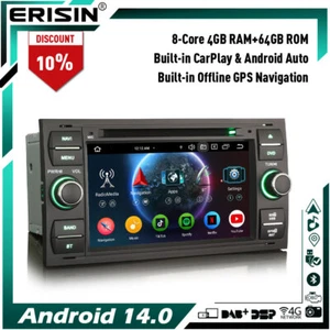 Android 14 Car Stereo GPS Ford S/C-Max Focus Galaxy Kuga Transit Connect Fiesta - Picture 1 of 24