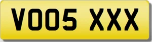 VO VOO XXX SEXY  Private CHERISHED Registration Number Plate - Picture 1 of 1