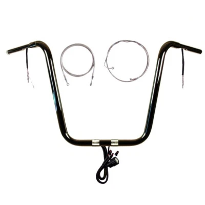 Kit de manillar precableado 1 1/4" negro 18" Harley Road Glide 2015-2023 con ABS Foto 1 de 2