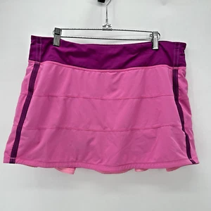 Lululemon Womens Pace Rival Skirt Skort Size 12 Pink Purple Pickleball Tennis - Picture 1 of 8