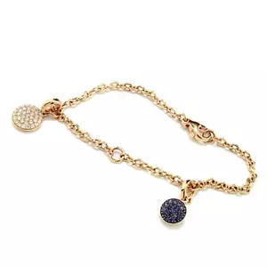 Armband Brillanten Saphire Charms 750er Gold moderne Armkette aus Italien neu - Bild 1 von 4