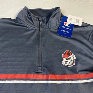 Champion Georgia Bulldogs langärmliger Herrenpullover mit Viertelreißverschluss Medium neu mit Etikett - Bild 1 von 11