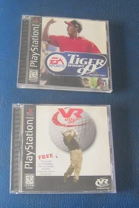 LOT 2 Tiger Woods 99 PGA Tour Golf (Sony PlayStation 1, 1998) VR GOLF '97 - Picture 1 of 6