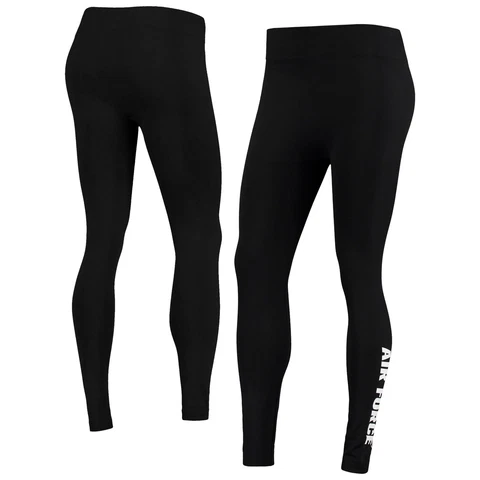 Women's ZooZatz Black Air Force Falcons 2.0 Leggings Cover