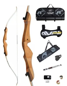 Core Wooden Recurve Adult Bow Package. 62” RH 34lb, Brand New Free Delivery1 - Picture 1 of 11