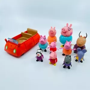 Peppa Pig Family Red Car 2003 + Friends Bundle Lot 10 Figurines - Picture 1 of 21