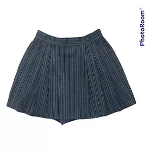 ANCHOR BLUE SKORT Woman’s Juniors SIZE 9 Pinstripe Gray Pleated School Girl - Picture 1 of 8