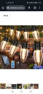 Solar Festoon Lights Outdoor,USB & Solar Charging,44Ft 30LED Waterproof And... - Picture 1 of 7