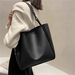 Women Bucket Shoulder Black Bag with Large Capacity - Picture 1 of 5