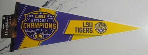 LSU Tigers 2019 NCAA National Champions Pennant Louisiana State College Football Cover