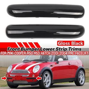 2x Strisce Paraurti Anteriore per Mini Cooper R50 R53 Hatch 2001-2004 Pre-Facelift - Foto 1 di 8