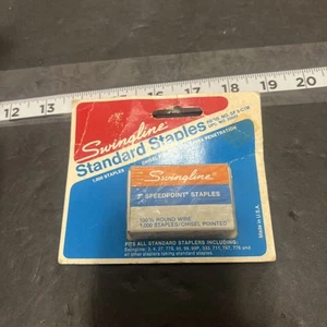 Vtg Swingline Standard Staples 1000Pk #SF3-CIM Fits All Std Staplers USA NOS - Picture 1 of 2