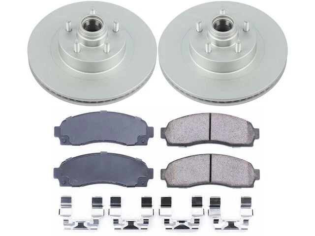 Pastilha de freio dianteiro e kit de rotor 52BVTH33 para Explorer Sport Trac 2001 2002 2003 - Imagem 1 de 1