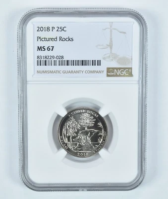 2018-P Washington Quarter Pictured Rocks ATB MS67 NGC *7685 - Image 1 of 4