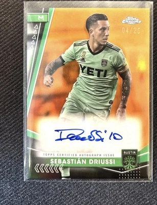 Topps MLS Chrome 2024 Sebastian Driussi Orange Auto /25 - Image 1 of 2