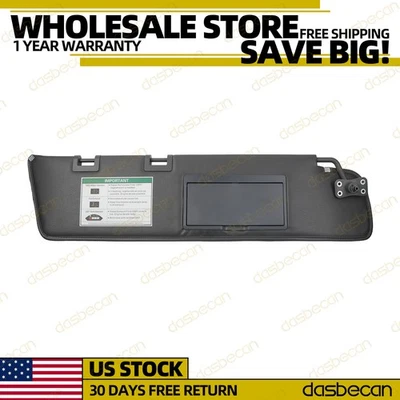 Right Passenger Gray Sun Visor w/ Mirror for 2007-2017 Freightliner Cascadia - Изображение 1 из 4